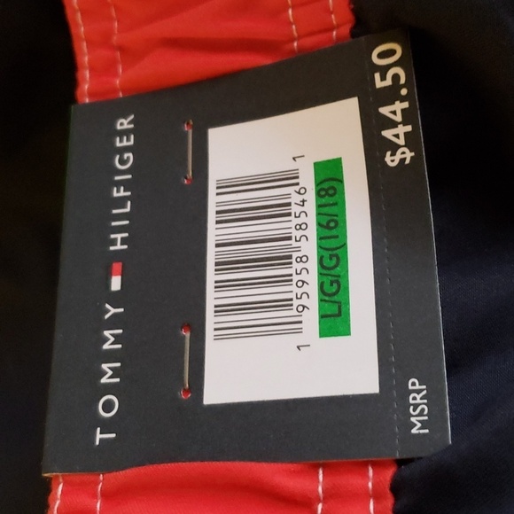 Tommy Hilfiger Swim Trunks with UPF 50+ Sun Protection in Flag Navy Blazer 16/18 - Picture 9 of 10